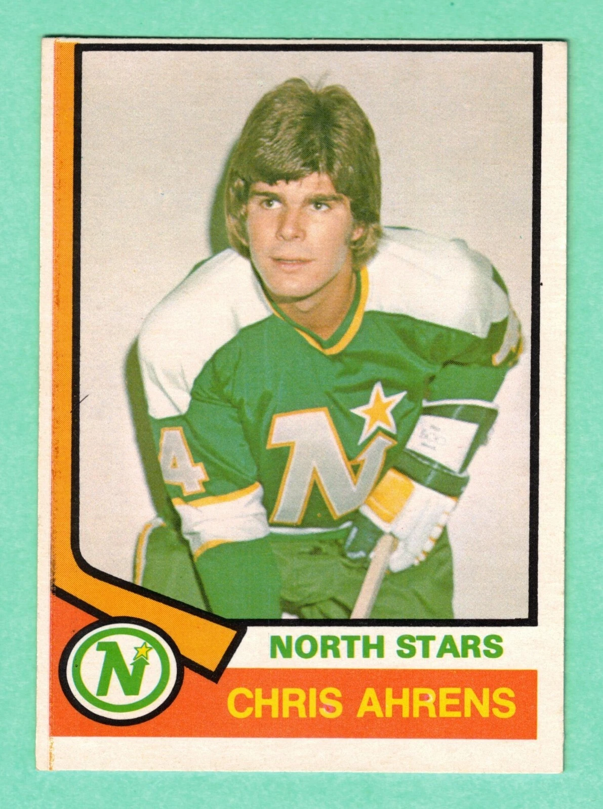 (1) CHRIS AHRENS 1974-75 O-PEE-CHEE # 346 STARS ROOKIE EX/EX+ CARD (I0234)