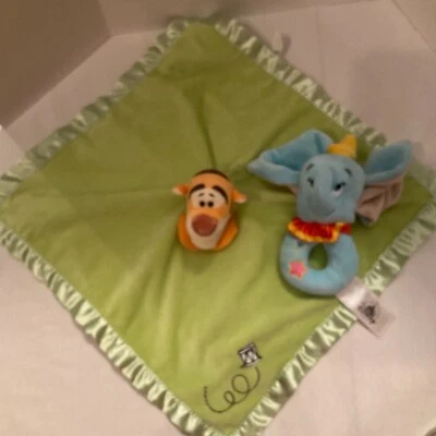 Disney cuddle blanket tigger attached Dumbo soft rattle - Image 1 of 3
