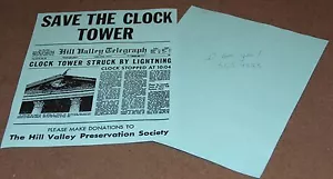 BTTF Back to the Future, Save the Clock Tower Flyer - Picture 1 of 2