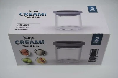 Juego de pintas y tapas Ninja CREAMi para heladeras serie NC300 - 2 x 0,5 qt🍨🍦 Foto 1 de 4