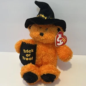 TY Beanie Baby - BRUJA el oso de Halloween (7 pulgadas) - Juguete de peluche nuevo con etiquetas - Imagen 1 de 4