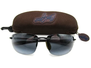 Vintage Maui Jim Ho'okipa MJ 407-02 Sunglasses Black Frame with Original Case - Picture 1 of 18
