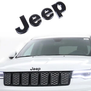 Mopar 68193400AA 2014-2020 Jeep Grand Cherokee Front Hood Emblem Gloss Black