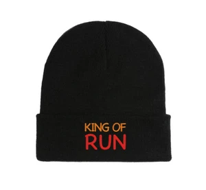 King of Run Embroidered Beanie Hat Winter Autumn Cap Soft Warm Comfortable Sport - Picture 1 of 3