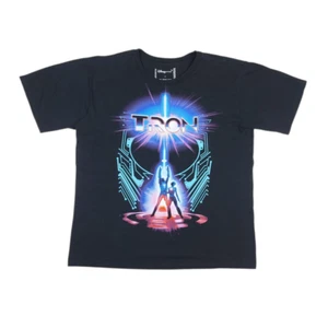 Vintage Tron Movie Disney Store Official Licensed Black T-Shirt L/XL - Picture 1 of 8
