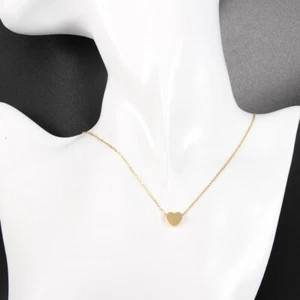 Elegant Gold18K Plated Heart Pendant Necklace Women's - Picture 1 of 2