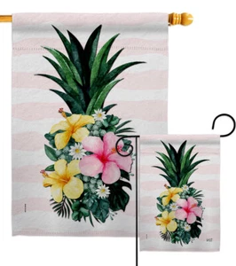 Bandera de jardín de piña tropical primavera decorativa regalo patio casa estandarte - Imagen 1 de 17