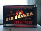 Art Deco Electric Sign by Shank Sign Co New York Metal Old Quaker Whiskey 