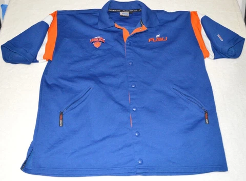 VTG New York Knicks warm up jacket #5 FUBU Athletics XXL blue orange  **RARE** Cover