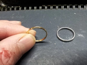FERMA ANELLO ARGENTO 925 BAGNO ORO FERMANELLO FEDINA FEDE PER TUTTE LE DITA - Picture 1 of 1