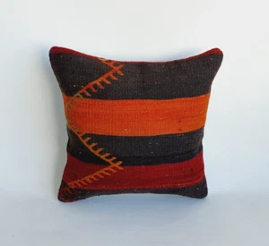 Boho Kilim Pillow Cover , 16x16 in , Turkish Pillow , Sofa pillow - Picture 1 of 9