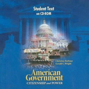 American Government Citizenship & Power Student Text On PC MAC CD Barbour Wright - Picture 1 of 1