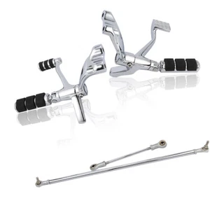 Forward Controls Pegs Levers Linkages For Harley Sportster 883 1200 14-Up Chrome - Picture 1 of 16