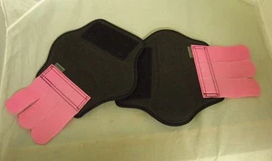 New Equine Wear Front Club Boots With Striking Pink Straps - Picture 1 of 8