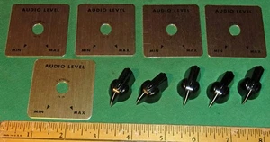 5-Vintage Centralab Jukebox Audio Line Level Control Plates w/ Chickenhead Knobs - Picture 1 of 5