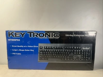 New Key Tronic KT800PS2 104-Key Enhanced Keyboard FACTORY SEALED See Photo - Image 1 of 2