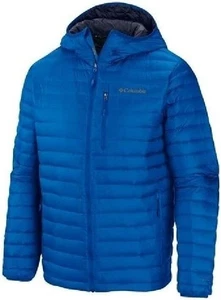 COLUMBIA MEN'S COMPACTOR DOWN HOODED JACKET sz XXL HYPER BLUE 1568931431 - Picture 1 of 5