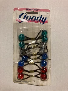 Goody Kids 8 Colorful Small Twin Bead Ponytailers New 1998 Damaged Packaging A8 - Picture 1 of 12