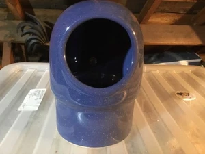 Large Blue Ceramic Bird Feed Dish suitable for Parrot fits on side of cage - Picture 1 of 4