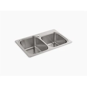 Kohler 75791-1-NA 33" Doppelschüssel Edelstahlspüle 91/4" tief neu, versiegelte Spüle - Bild 1 von 8
