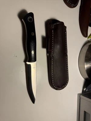 Prendedores de mosaico Bark River Aurora Scandi Magnacut de lona negra Micarta delineador blanco Foto 1 de 3