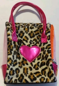 PUCCI PUPS Toy Pet Carrier Leopard Print & Pink Accents - 9.5" Tall - Picture 1 of 10