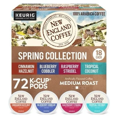 Keurig  new england coffee spring collection 72 count kcups variety bundle - Image 1 of 4