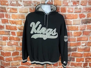 Starter LA Kings fuzzy script 90s hoodie sz XL vintage 90s hooded sweatshirt - Picture 1 of 9