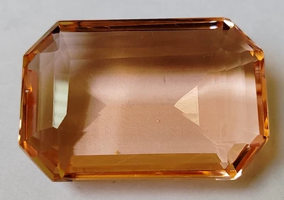 AA+++ Large Peach Topaz 135 Ct. Radiant Cut Loose Gemstone Gift for Women/Her - Image 1 of 4