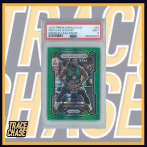 2023-24 Panini Prizm Euroleague Mathias Lessort Green Pulsar /25 PSA9 #52 - Picture 1 of 3