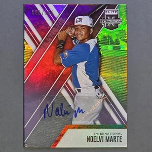 2017 Panini Elite Extra Edition Aspirations Purple #d/100 Noelvi Marte #160 Auto - Picture 1 of 2