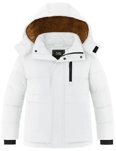 ZSHOW Boy's Warm Winter Coat Soft Fleece Jacket Water Resistant Snow Coat Hooded - Picture 1 of 45