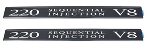 TWO GENUINE HSV 220 Sequential Injection V8 ENGINE COVER BADGE DECAL HSV VT GTS - Picture 1 of 3