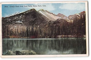Postal Long’s Peak de Bear Lake Estes Park CO Rocky Mountains 1924 - Imagen 1 de 2