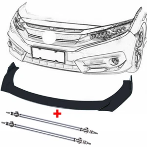 Divisor de alerón labial de parachoques delantero + barras de puntal para Honda Accord 2013-2024 - Imagen 1 de 11