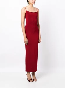 Galvan London Red Bella V-Back midi Dress UK 10/Medium - Picture 1 of 5
