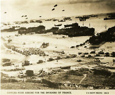 Amphibious operation on the coast of Normandy France 1944 OLD PHOTO
