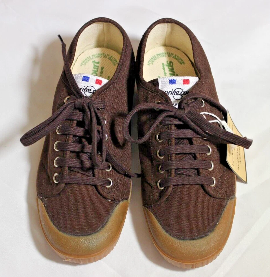 ZAPATILLAS MUJER SPRING COURT DEPUIS G2 W BACHETTE CAOUTCHOUC CHOCOLATE GOMA LONA Foto 1 de 4