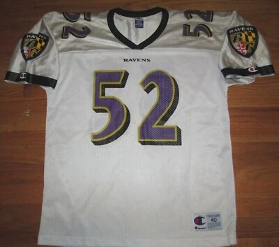 Camiseta deportiva Ray Lewis vintage años 200 y2k Baltimore Raverns CAMPEÓN talla 40-48 XL/XXL USADA EN EXCELENTE ESTADO Foto 1 de 2
