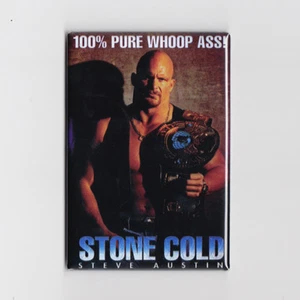 "IMÁN DE PÓSTER NEVERA STONE COLD STEVE AUSTIN 2"" x 3"" (lucha vintage) - Imagen 1 de 4