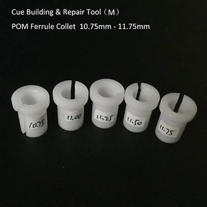 5PC Pool Cue POM Ferrule/Shaft Collet Sleeve - Cue Building Tool Lathe Accessory - Picture 1 of 1