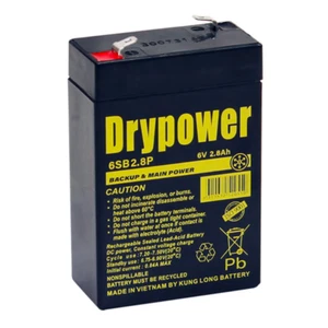 Drypower 6V 2.8Ah Sealed Lead Acid VRLA AGM Battery Backup & Main Power 6SB2.8P - Picture 1 of 1