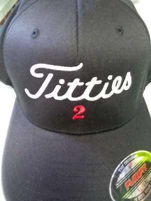 YUPOONG TITTIES 2 Hat - FREE SHIP - Golf Parody Cap Options: Flexfit, Snapback, Trucker