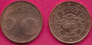 AUSTRIA 5 CÉNTIMOS DE EURO 2002 SIN CIRCULAR EL RESBALÓN DE MONTAÑA (PRIMULA AURICULA) UN ALPINO, - Imagen 1 de 1
