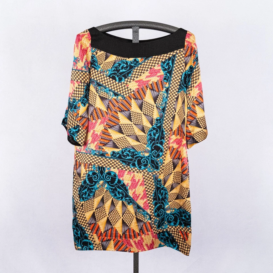 Vestido recto de seda colorido para mujer Gianni Versace Collection *Ver medidas*  Foto 1 de 4