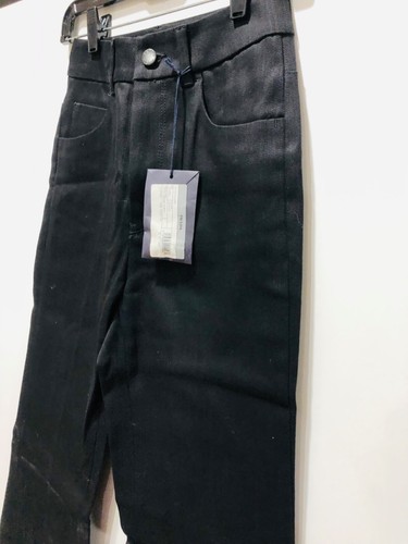 NUOVO PANTALONE PRADA DENIM NERO ELASTICIZZATO TAGLIA 25 prezzo al dettaglio $790