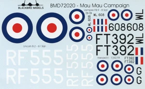 Calcomanías de campaña Mau Mau escala 1/72 - Imagen 1 de 2
