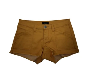 Shorts Size 9 Jr. STS Blue Mid Rise Flat Front Slash Pocket Chino Brown Orange - Picture 1 of 13