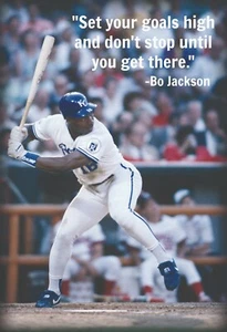 Bo Jackson Famous Quotes Mini Poster 2 sizes to pick from, reprint photo - Picture 1 of 4