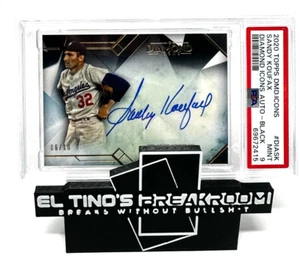 SANDY KOUFAX 2020 Topps Diamond Icons Black 06/10 Auto #DIA-SK PSA 9 Dodgers - Picture 1 of 3